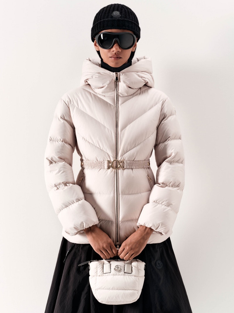 Moncler women's down jackets with duchesse, shearling and wool knits